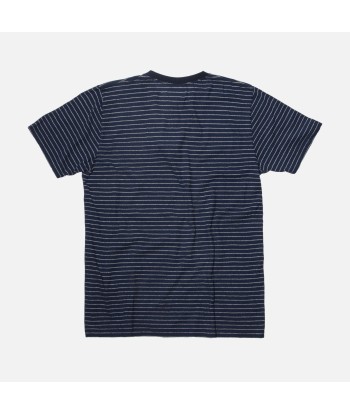 Norse Projects Niels Mouliné Stripe Tee - Dark Navy livraison gratuite