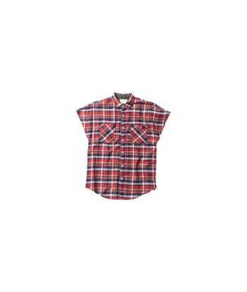 Fear of God Sleeveless Flannel Shirt - Red la livraison gratuite