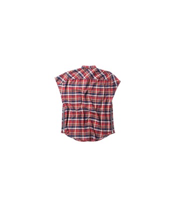 Fear of God Sleeveless Flannel Shirt - Red la livraison gratuite