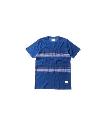 Norse Projects James Contrast Stripe Tee - Indigo Pour