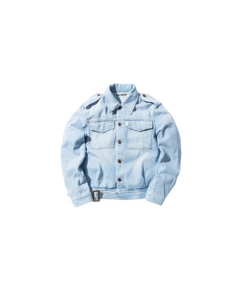 Off-White Denim Military Jacket Bleach - White pas cher chine