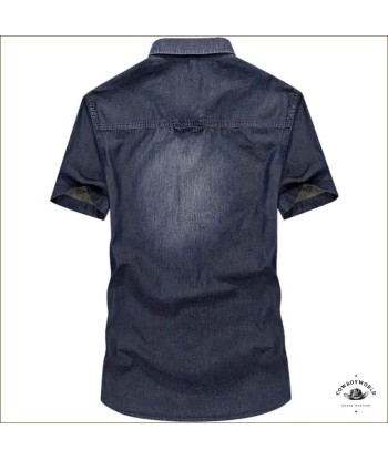 Chemise en Jean Homme Western soldes