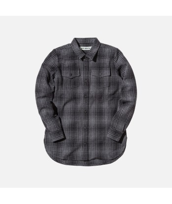 Off-White Tartan Button Up - Grey / Black en ligne