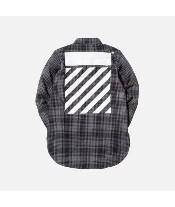 Off-White Tartan Button Up - Grey / Black en ligne