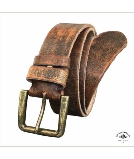 Ceinture Cuir Western Marron 2023