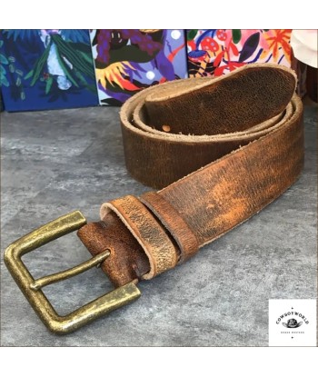 Ceinture Cuir Western Marron 2023