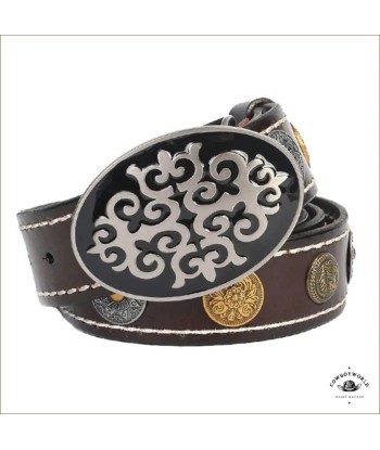 Ceinture Cuir Western Concho les ctes