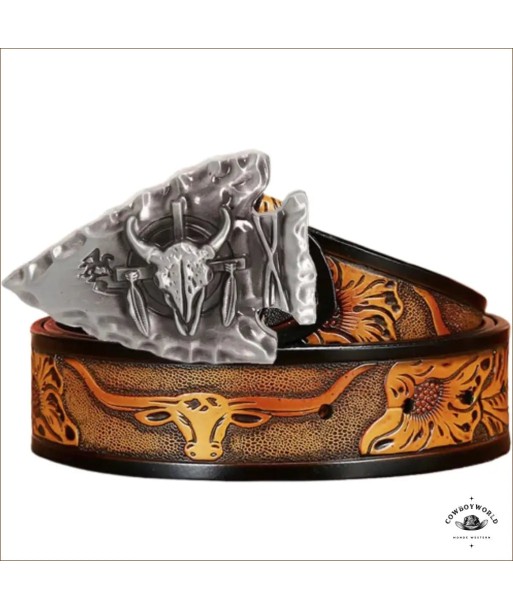 Ceinture Homme Western Cuir Repoussé 2023