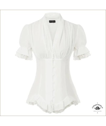 Chemise Western Femme Blanche ou a consommer sur place