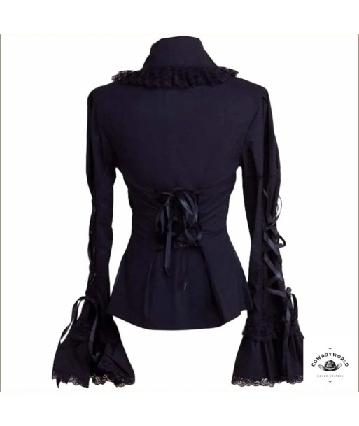 Blouse Noire Découpe Western 50-70% off 