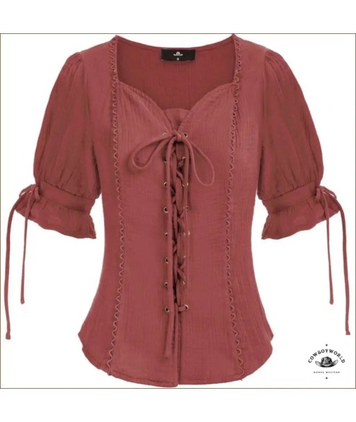 Chemise Western Femme Rose les muscles