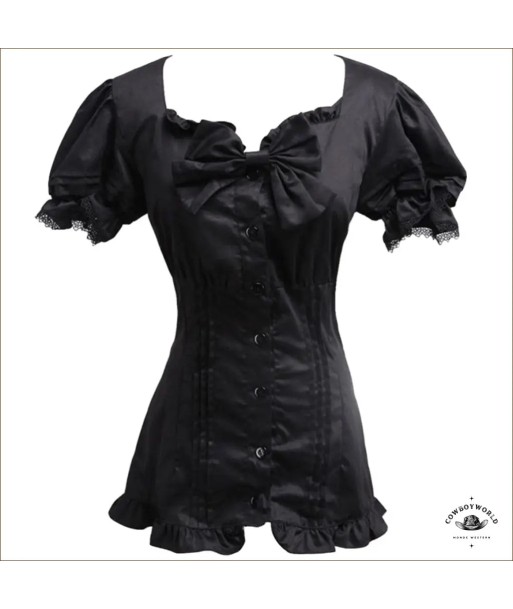 Blouse Noire Style Country Western le concept de la Pate a emporter 